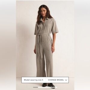 Z Supply Ellora Striped Jumpsuit ELLORA STRIPED JUMPSUIT Black/White Medium NWT